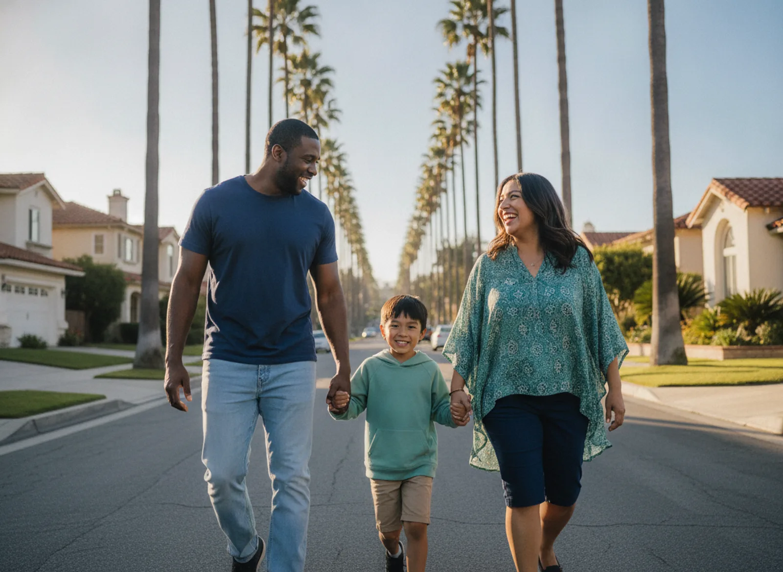 A family in San Diego, patients of Mesa Dental Group
